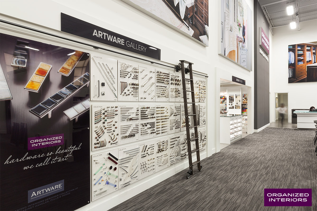 Organized Interiors artware gallery of decorative hardware.