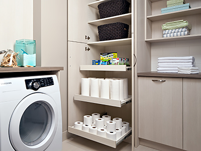 laundry room shelving and storage in