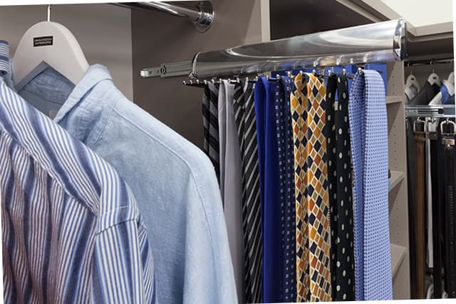 pull out tie rack for closet